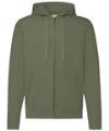 SS16M 62062 Classic Zip Through Hooded Sweat Classic Olive colour image